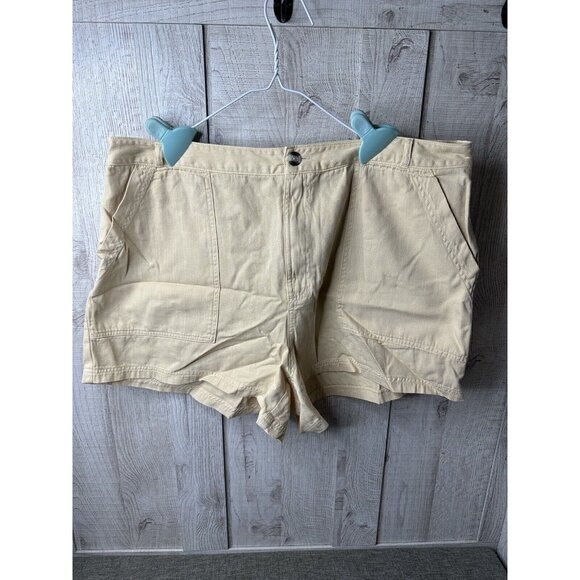 Universal Thread Womens Juniors Utility Shorts Size 17 Beige High Rise Pockets - Picture 1 of 5